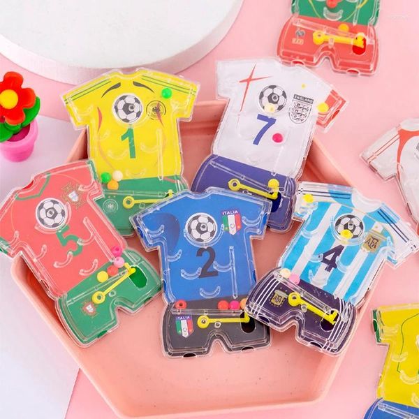 Party bevorzugt 12PCS Creative Football Themeed Pinball Maze Toys Soccer Team Uniform -Spiel für Kinder Geburtstag.