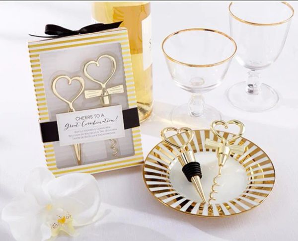 Stock Oro Oro Apri Coperonatore Stet Love Gift Box Elegant Heart Alassato Aperti Cavalchrew Champagne San Valentino Regali Souvenir per feste FY5947