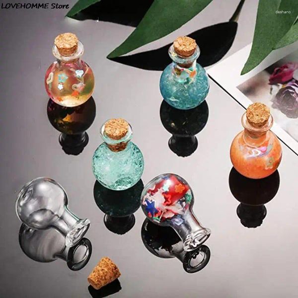Decorazione per feste 10x piccole bottiglie di vetro in miniatura bottiglia di potazione mini fiale di sughero matrimonio