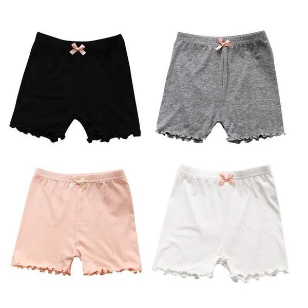 Pantaloni di sicurezza per ragazze cortometrali per bambini pantaloncini bianchi bianche per bambini preziosi pantaloncini da 3-12l2405l2405