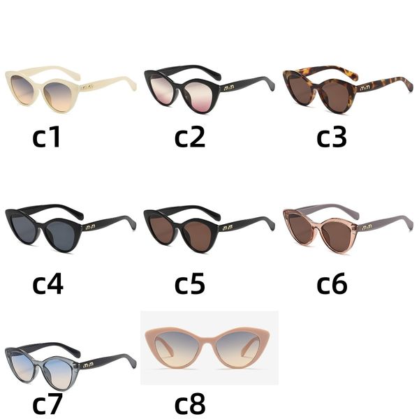 Klassische Sonnenbrille Designer Sonnenbrillen für Frauen Männer Sonnenbrille Männer Oval Brille Katze Eye Brille Outdoor Fahren Urlaub Glass Luxus Marke Großesales MOQ = 10