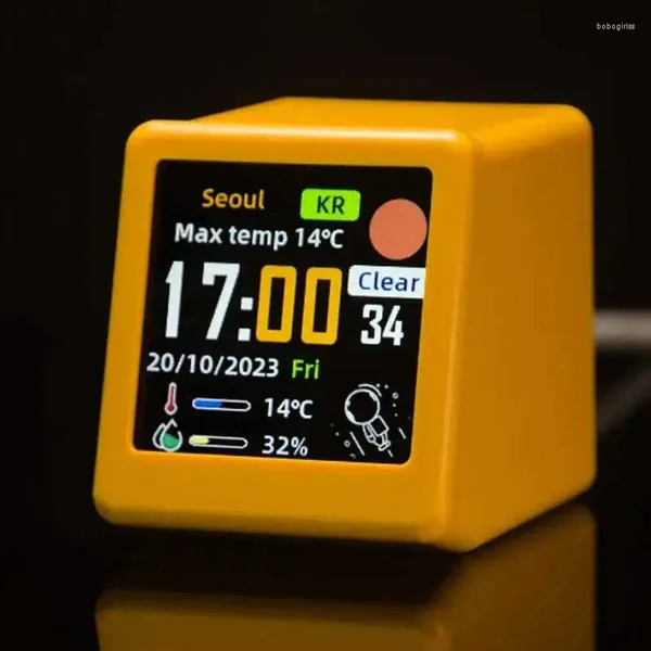 Relógios de mesa Mini jogo Smart Wi-Fi Weather Station Relógio decoração de mesa