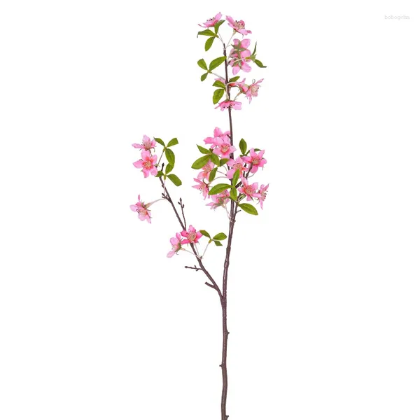 Декоративные цветы искусственное персиковое цветение ветвь свадьба дома украшения украшения цветочная шелковая ткань фальшивый сад