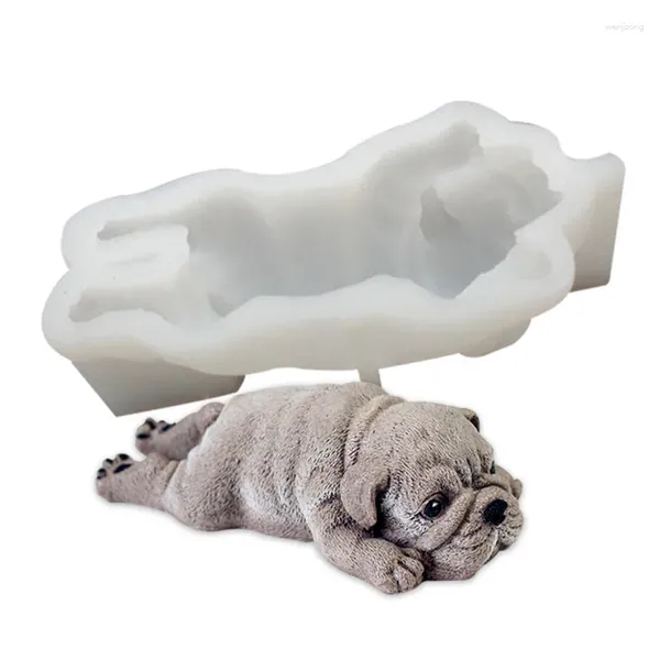 Moldes de cozimento 3d fofo shar pei cachorro silicone molde mousse bolo sorvete gelatina jello pudim explosão ferramenta de resfriamento fondant decoração salão de sabão