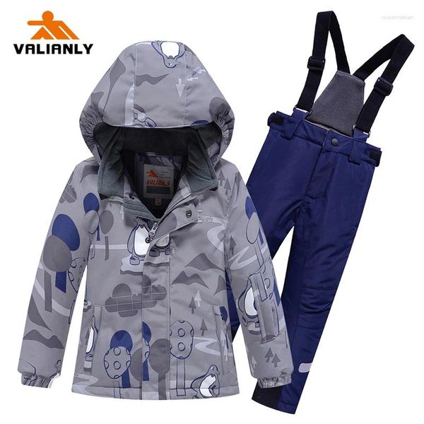 Комплекты одежды Valianly Kids Ski Suit Boys Boys Jacket Bind