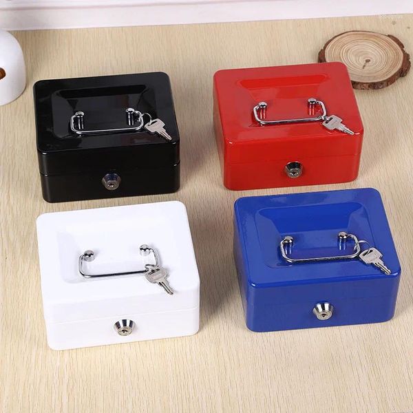 Aufbewahrungsflaschen Key Locker Safe Proteable Home Shop Stahl Mini Money Box Security Bargeldschublade versteckter Münzschmuck