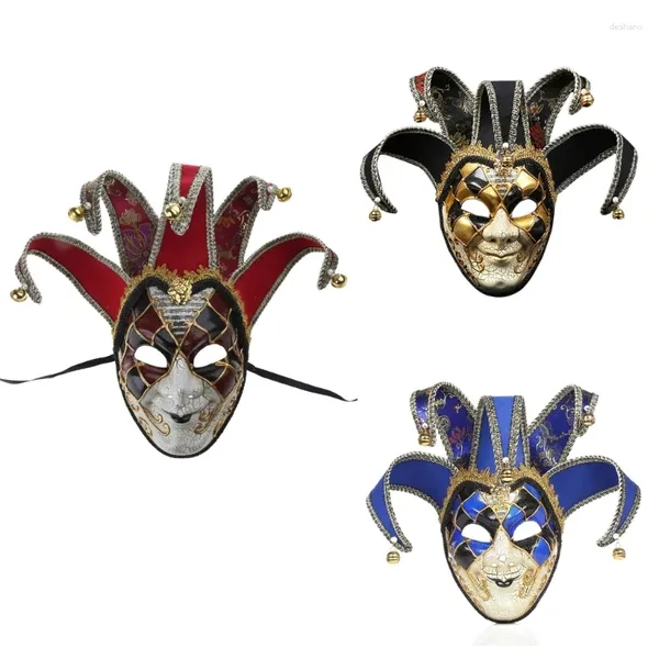 Party Supplies Mardi Gras Mask Masquerade Halloween Jester-Maske für Männer