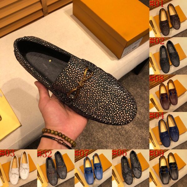 62Model Größe 47 Männer lässige Schuhe Fashion Männerschuhe echte Ledermänner Designer -Lehre Moccasins auf Männerflats männliche Fahrschuhe rutschen