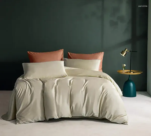 Set di biancheria da letto Bonenjoy Set di copertura piumino super morbida di lusso in cotone egiziano con biancheria da letto a colori solidi di alta qualità