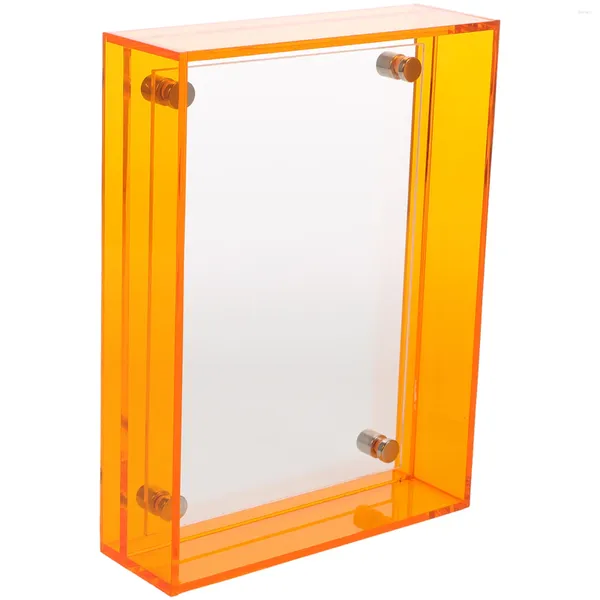 Rahmen Orange PO Frame Poframe Desktop Office Bild Acryl Wall Award Display Ständer