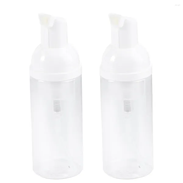 Depolama Şişeleri 2 PCS 50ml Dispenser Şişe Seyahat Boş Su El Şampuan Vücut Losyon Duş Temizleyici için Taşınabilir Sprey (Beyaz Sis