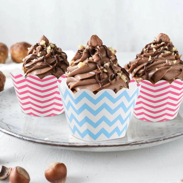 Garrafas de armazenamento 24 PCs embalando papel Cupcakes de férias de fábricas de titulares Bande