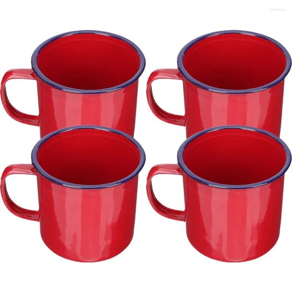 Canecas copos de caneca caneca de pó de café bebendo xícaras de chá vintage camping metal leite tumbler de cerâmica viagens de esmalte de leite cappuccino