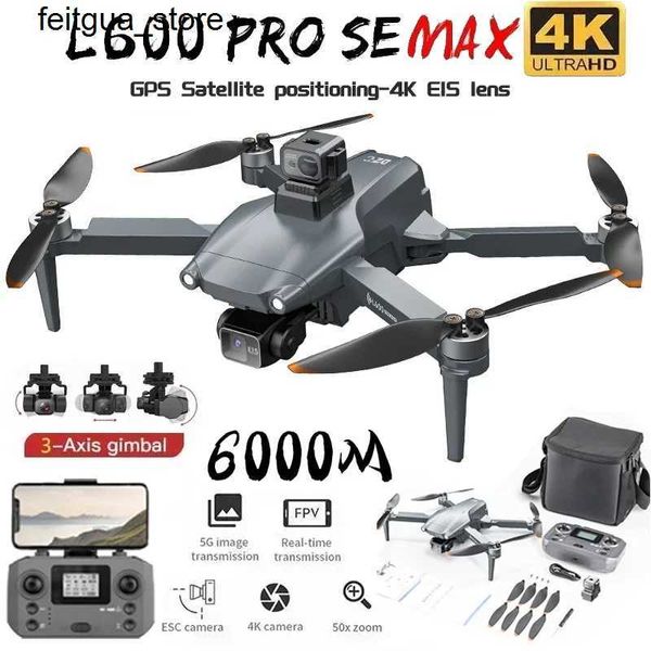 Drohnen L600 Pro Max Drone 4k drei Achse PTZ HD Dual Camera GPS 5G WiFI RC FPV Drohne Laser Hindernis für die Vermeidung bürstenloser Motor vier Hubschrauber S24513