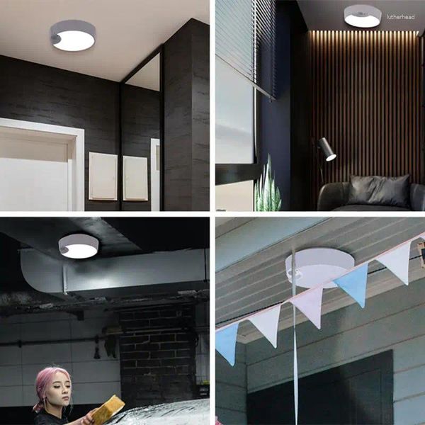 Luci a soffitto Lampada a led corridoio scale per il garage garage round pir batteria ad alimentazione della casa accessori notturni domestici