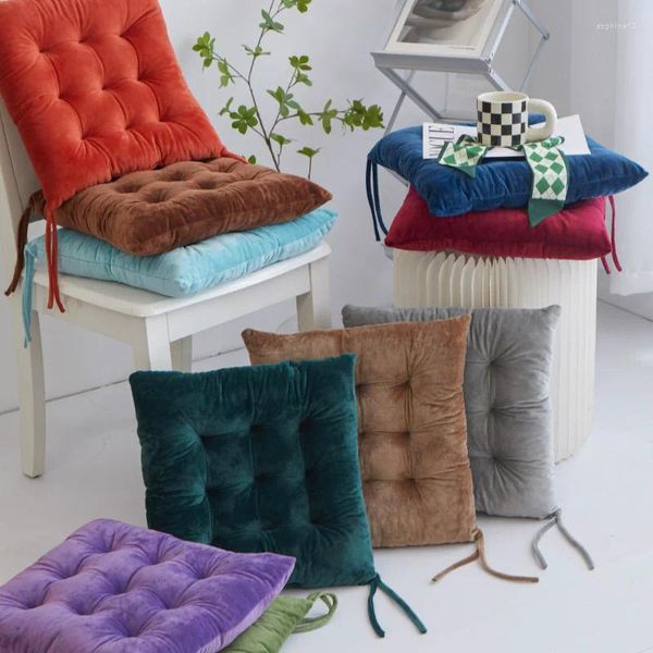 Kissenfarbfarbe verdickter Kristall Samt Bürostuhl Sofa Bodenstudentische Bench -Einstellung BU Home Textile