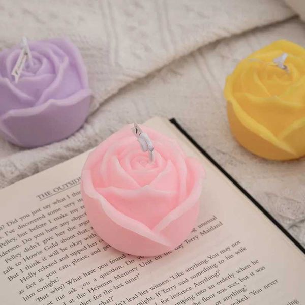 5 pezzi candele romantiche fiore rosa candele profumate per San Valentino da matrimonio personalizzato souvenir decorativo candele aromatiche decorazioni per la casa