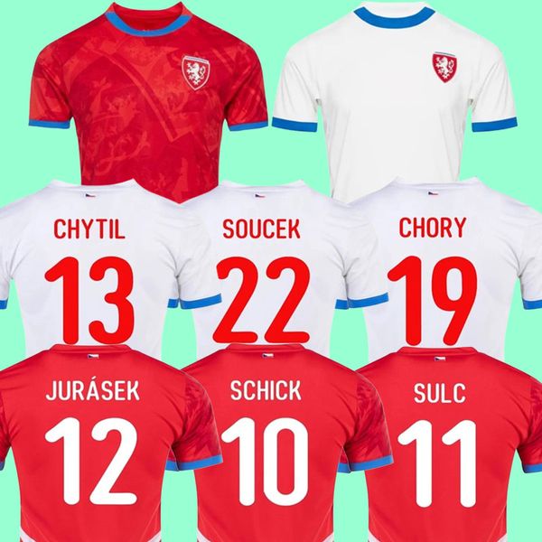 Maglie di calcio della Repubblica Ceca 2024 Home and Away Jersey Soucek Hlozek CVancara Vitik Cirny Kral Player versione 2025