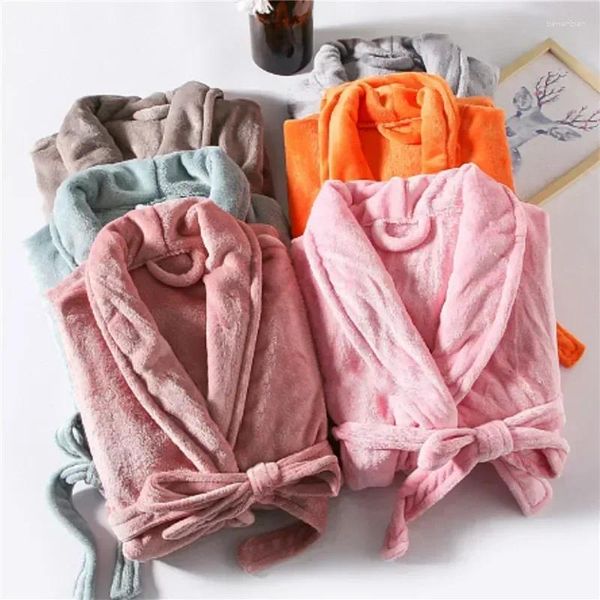 Heimkleidung Velvet Winter Women Nightdress Elastic Lose Herbst Casual Robe Taille warm und Pyjama Wollnachthemd