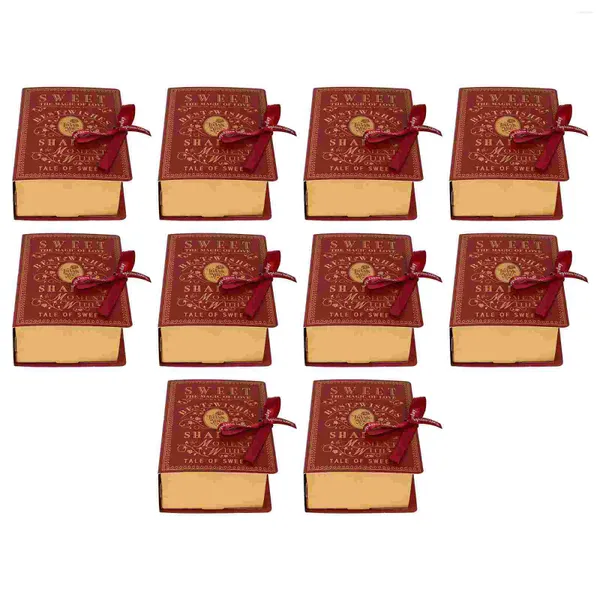 Wrap regalo da 10 pezzi Candy Box Box Gioielli da damigella d'onore Casa di cartone bianca per matrimoni per
