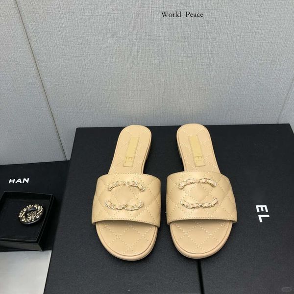 Sandals Sandal 2024new Loafer Bool Casual обувь Chanells обувь Flat Man Mule Sexy Sliders Girl Summer Beach Chanelsandals Luxury Designer Slide Mens Size 35-4 382