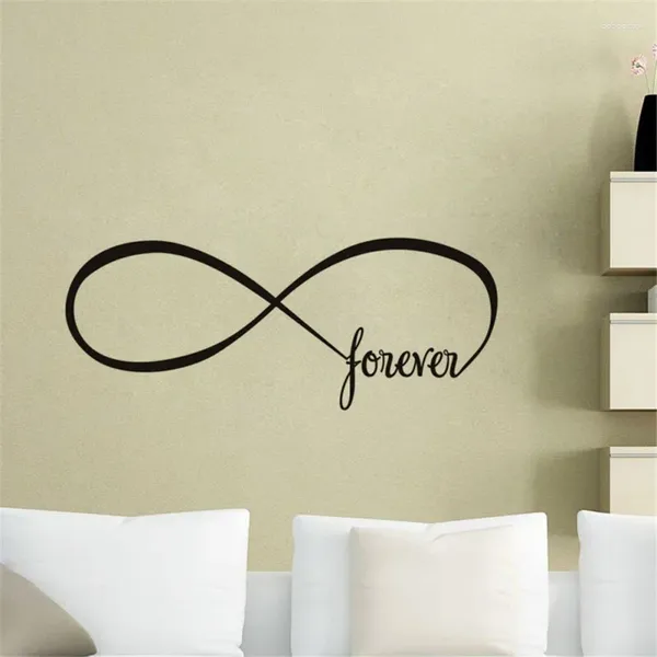 Adesivos de janela para sempre decoração de quarto de parede infinito símbolo