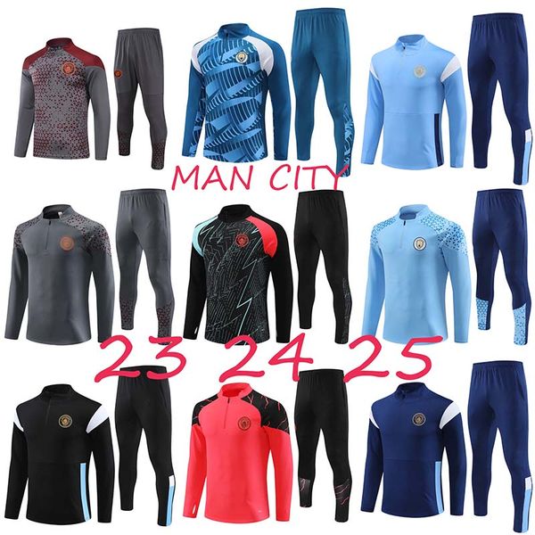 2023 2024 Man City Soccer Jerseys Football Tracksuit Men and Kids 23 24 Haaland de Bruyne Phillips Kits de treinamento