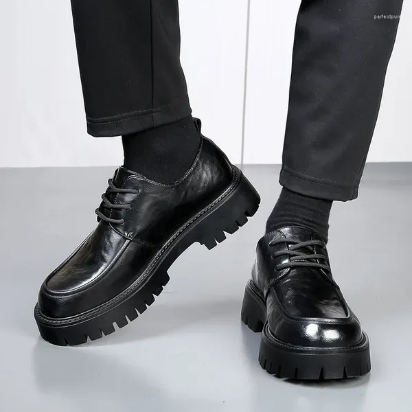 Scarpe casual piattaforma autunno caviglia botas britanniche maschili stivali in pelle di moda designer designer da ballo da ballo stivale moto