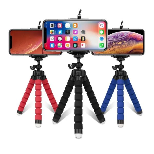 Titular do tripé Universal Stand Suports de telefone celular para Apple iphone 15 14 13 12 11 x 8 Pro Max Plus e Samsung Cellphones Camera Selfie Monopod