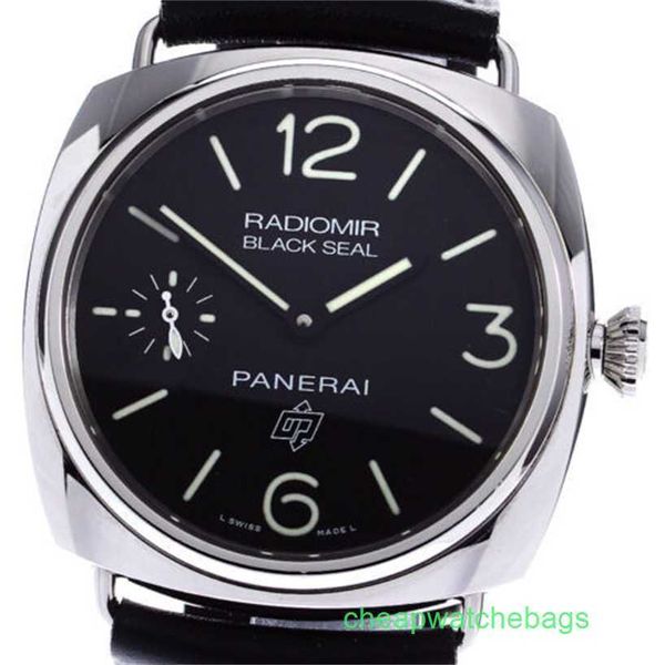 Relógios de luxo panerei luminors mecânicos relógio automático Panerai Radiomir Black Seal Logo Pam00380 Pequeno Segundo Manual Chazed mens _797174 O1JZ