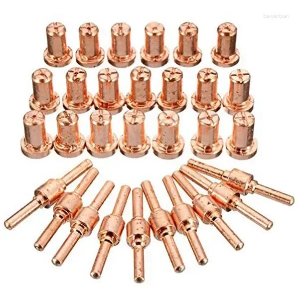 Sacos de armazenamento 60 PCs/Definir consumíveis de corte de plasma de plasma de cobre cerâmica Corte de corte de plasma para bicos de ponta estendida para pt31 LG40 Cut-50d