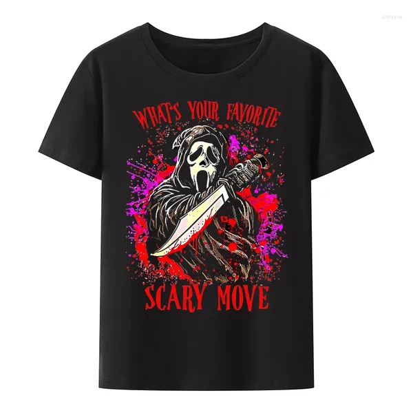 Herren -T -Shirts können beängstigende Filme schreien, Horror Halloween Shirt Männer Frauen Gothic Tops Neuheit Lustige grafische Tee