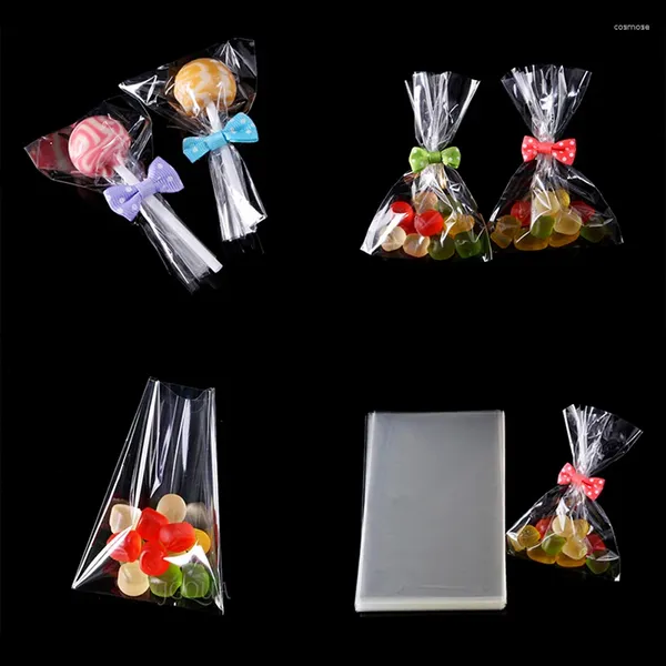 Подарочная упаковка 100 шт./Пакет Lollipop Opp Opp упаковочные пакеты выпечка шоколадные пачки наборы пластиковые инструменты для прозрачных тортов печенье печенье для кондитерской
