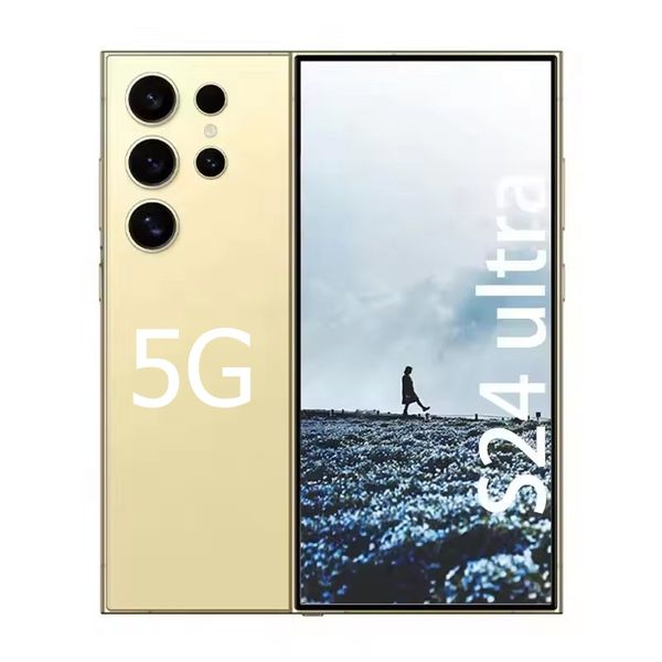 S24 Ultra 6.8 inç 5G Cep Telefon Kilidi 128GB Akıllı Telefonlar Global Dokunmatik Ekran İngilizce 1TB 512GB Tam Ekran Parmak İzi Android Yüz Tanıma 13MP Kamera GPS