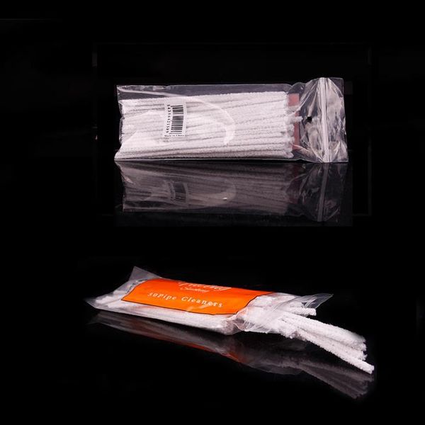 Tubi di vetro in cotone bianco Accessorio per fumo Accessorio per sigaretta per alteri di tabacco spazzole Bong 50pcs per pacchetto
