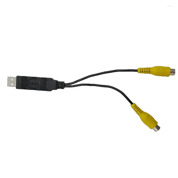 Para CVBS Video Sapa Adapter 2 RCA Cable DC 5V USB para Android Multimedia Player TV