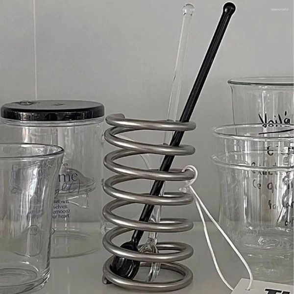 Porta di spazzolino da denti creativo per cucina in acciaio inossidabile rastrellino per trucco multifunzionale