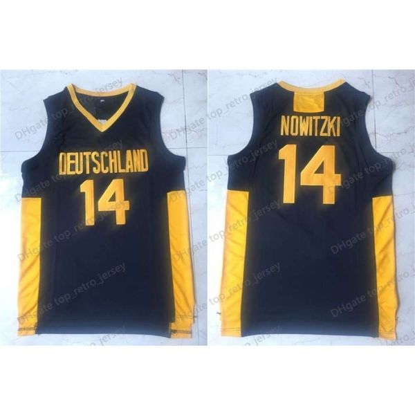 14 Dirk Nowitzki Movie Deutschland Basketball Jersey White Size S-XXL