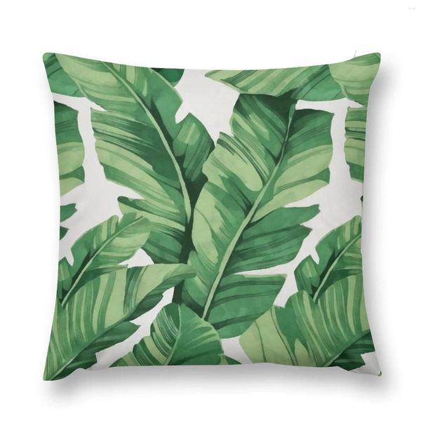 Подушка тропические банановые листья бросают наволочки дивана для подушек для покрытия роскошь