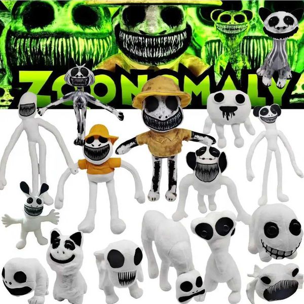 Animali di peluche imbottiti Nuovo zoonomaly Plush Toys Horror Cat Plushes Monster Monster Polcato giocattolo Figura Panda Panda Cuscini Regi di compleanno T240513