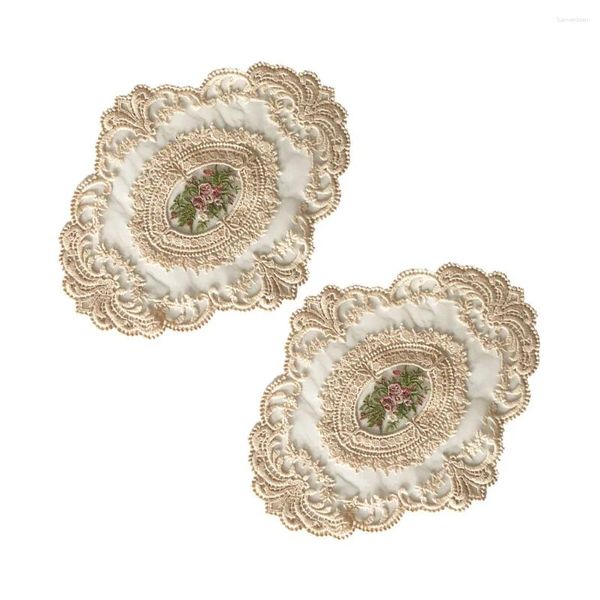 Tabela de mesa 2 PCs Toeira de pó vintage Decoração nórdica Tea Tea