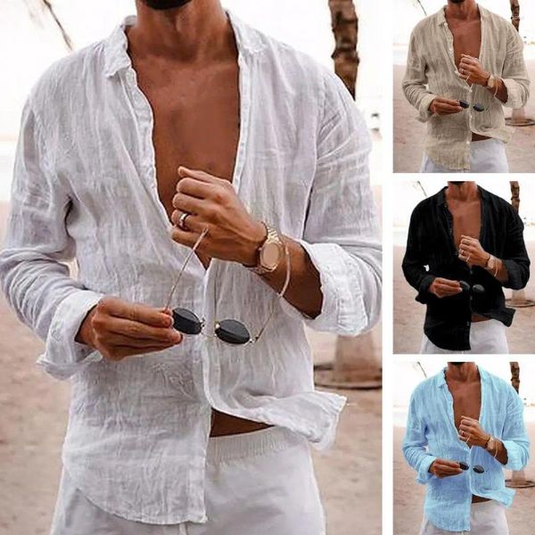 Мужские повседневные рубашки мужская рубашка топы стильные V-образного выхода с плиссированным дизайном дышащей ткань с длинным рукавом для повседневной одежды