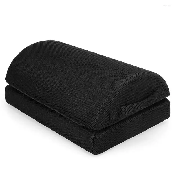 Teppiche Fuß Ruhe schwarz doppelt ergonomisch Speicherschaum verstellbarer Komfort unter Schreibtisch Büro Arbeit ruhen Stuhl Füße Kissen