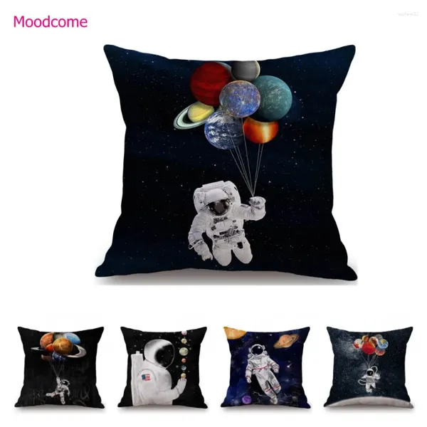 Pillow Art Sistema Solar Planeta Planeta Galáxia Canvas Pintura Infantil decoração de berçário Cover de sofá de decoração de berçário