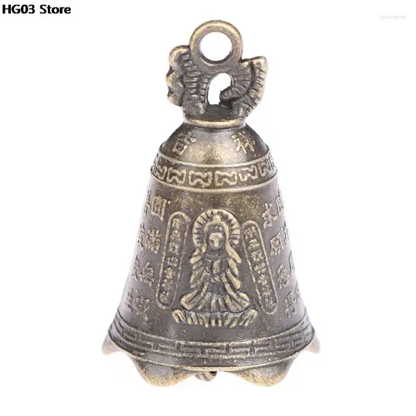 Dekorative Figuren antike Glocke Chinas Mini Messing Kupfer Skulptur Gebet Guanyin Shui Feng Einladung Buddha Buddhismus