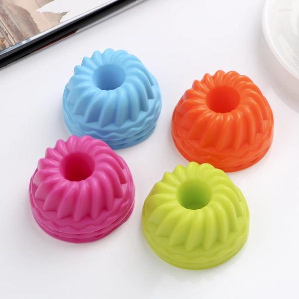 Backformen 12pcs/Set-Fadenform Gelee-Form Nicht-Stick Silikon Pudding Cupcake Muffin Donut Form Form