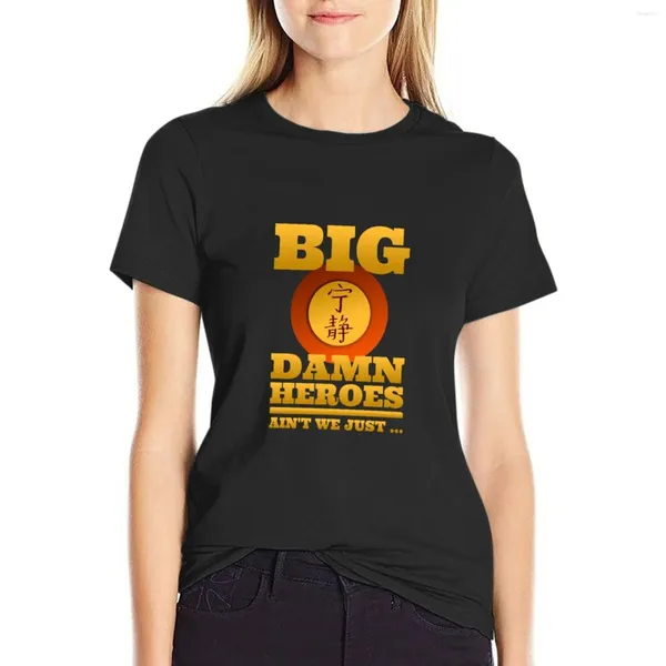 Polos femininos Big Damn Heroes T-shirt Roupas estéticas gráficos de verão Tops THIRTS para mulheres