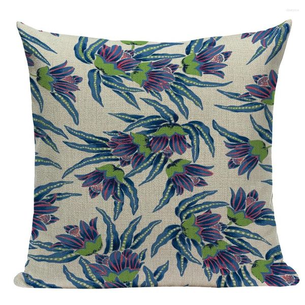 Kissenpolsterkünstler Künstlerische Blumenabdeckung Europäischer Stil Kissenbezug Home Decor 45x45 Sofa werfen Retro Blumen Textil E2219