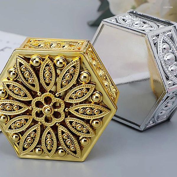 INVIONE GIOCO HEXAGON Creative Candy Candy Box Boxs Vintage Boxes Chocolate Treat Party Favore Gold Gold Silver