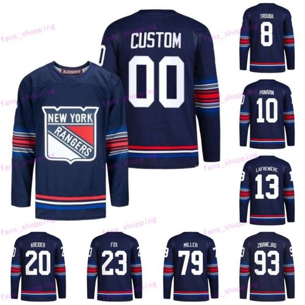 NY Artemi Panarin Rangers 2023-24 Dritter Trikot Adam Fox Vincent Trokeck Igor Shesterkin Chris Kreider Mika Zibanejad Kaapo Kakko Alexis LaFreniere Jacob Troubba